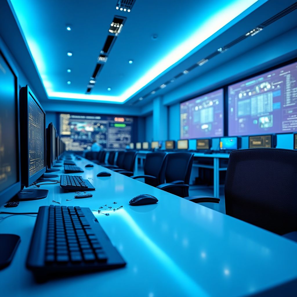 Modern bilgisayar laboratuvarı